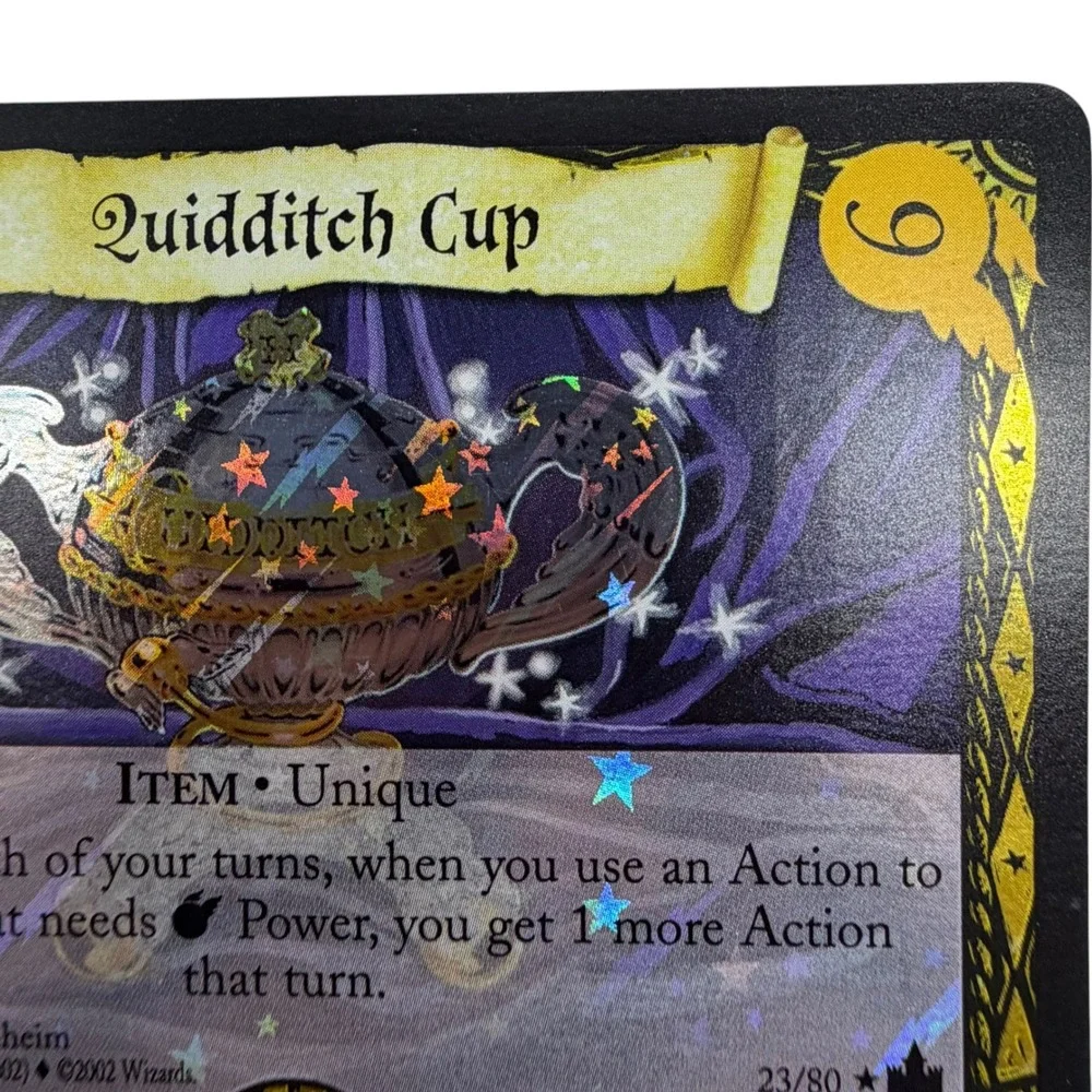 Harry Potter TCG Quidditch Cup 23/80 Rare Foil WotC 2002 Card Excellent